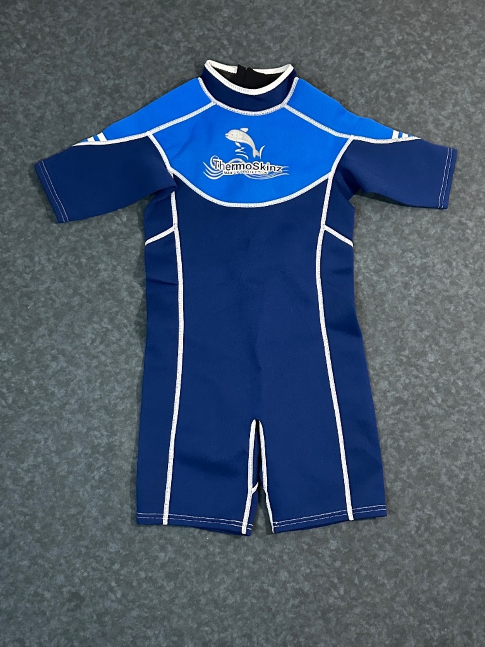 Kid's Thermoskinz Wet Suit Swimming - Sea Blue - Size 8